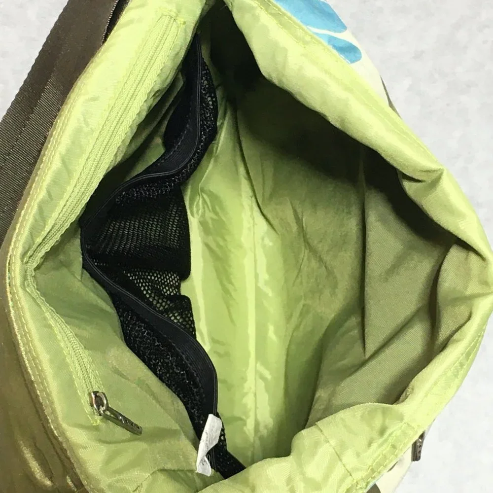 Ju Ju Be Diaper Bag Changing Pad Crossbody Strap Green Blue Marvelous Mums - Picture 7 of 14